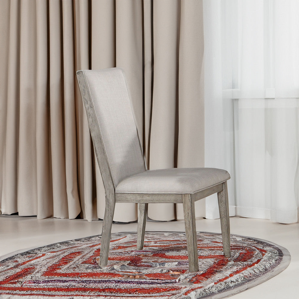 ACME 72862 Rocky Side Chair (Set-2), Fabric & Gray Oak