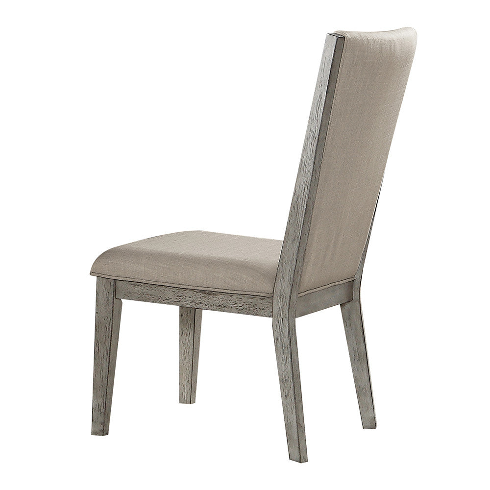 ACME 72862 Rocky Side Chair (Set-2), Fabric & Gray Oak