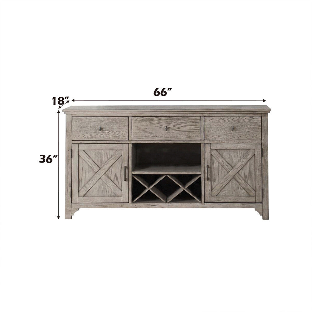 ACME 72864 Rocky Server, Gray Oak