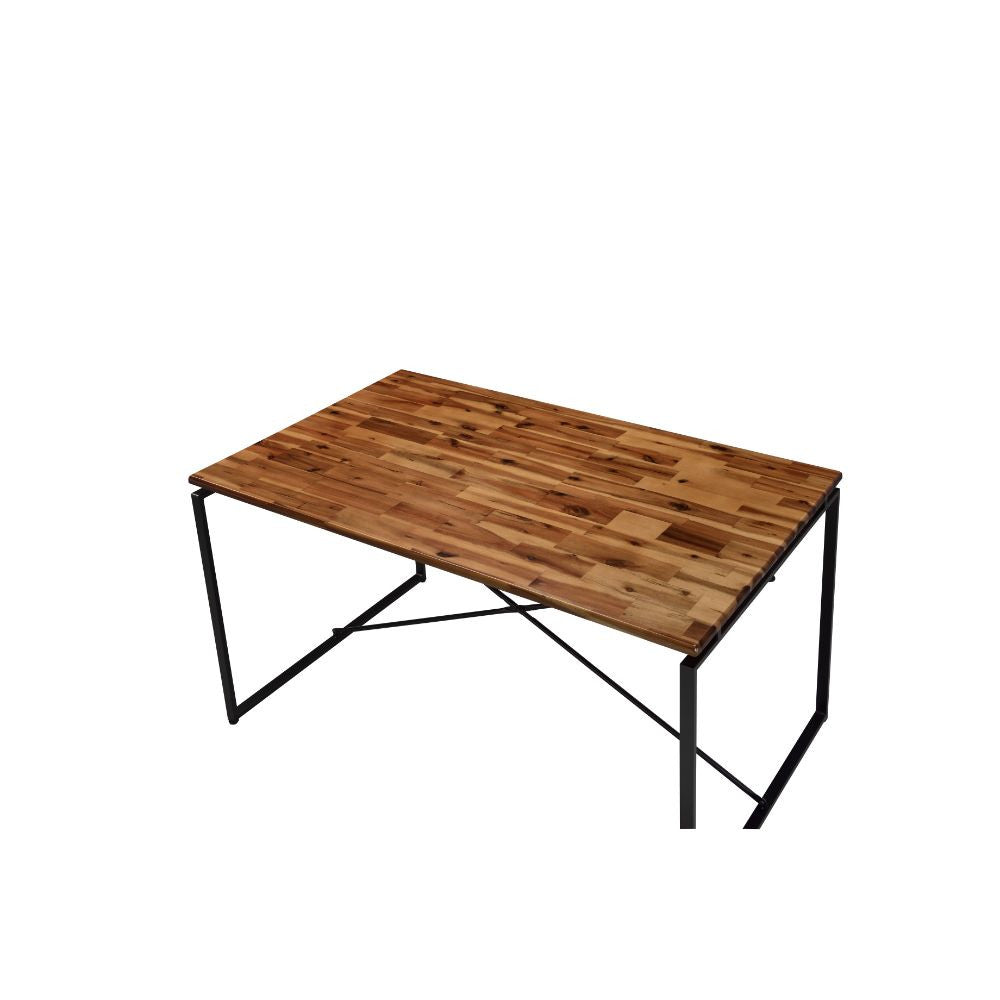 ACME 72910 Jurgen Dining Table, Oak & Black