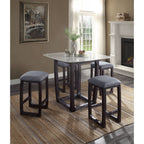 ACME 72937 Razo Counter Height Stool (1 Piece), Fabric & Weathered Espresso