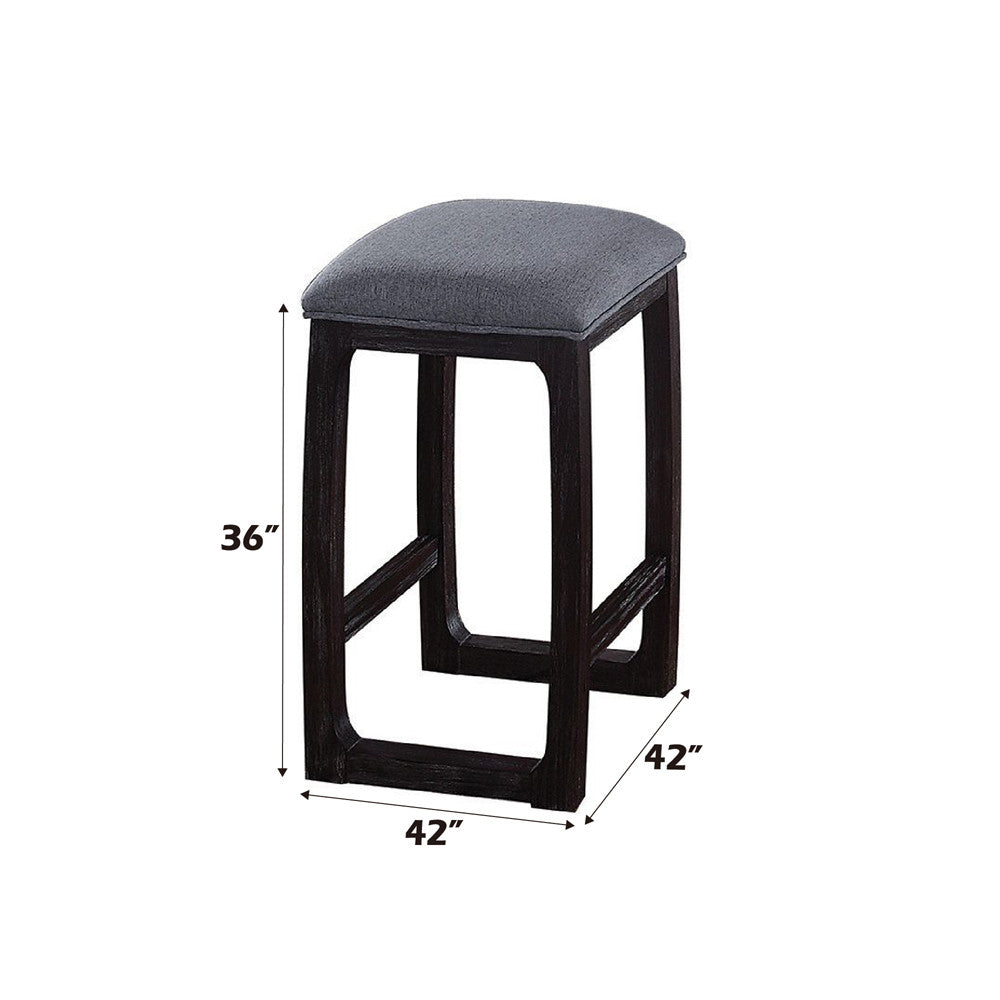 ACME 72935 Razo Counter Height Table, Marble & Weathered Espresso