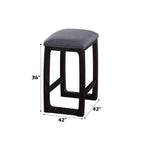 ACME 72935 Razo Counter Height Table, Marble & Weathered Espresso