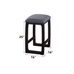 ACME 72937 Razo Counter Height Stool (1 Piece), Fabric & Weathered Espresso