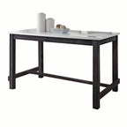 ACME 72940 Yelena Counter Height Table, Marble & Weathered Espresso