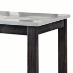 ACME 72940 Yelena Counter Height Table, Marble & Weathered Espresso