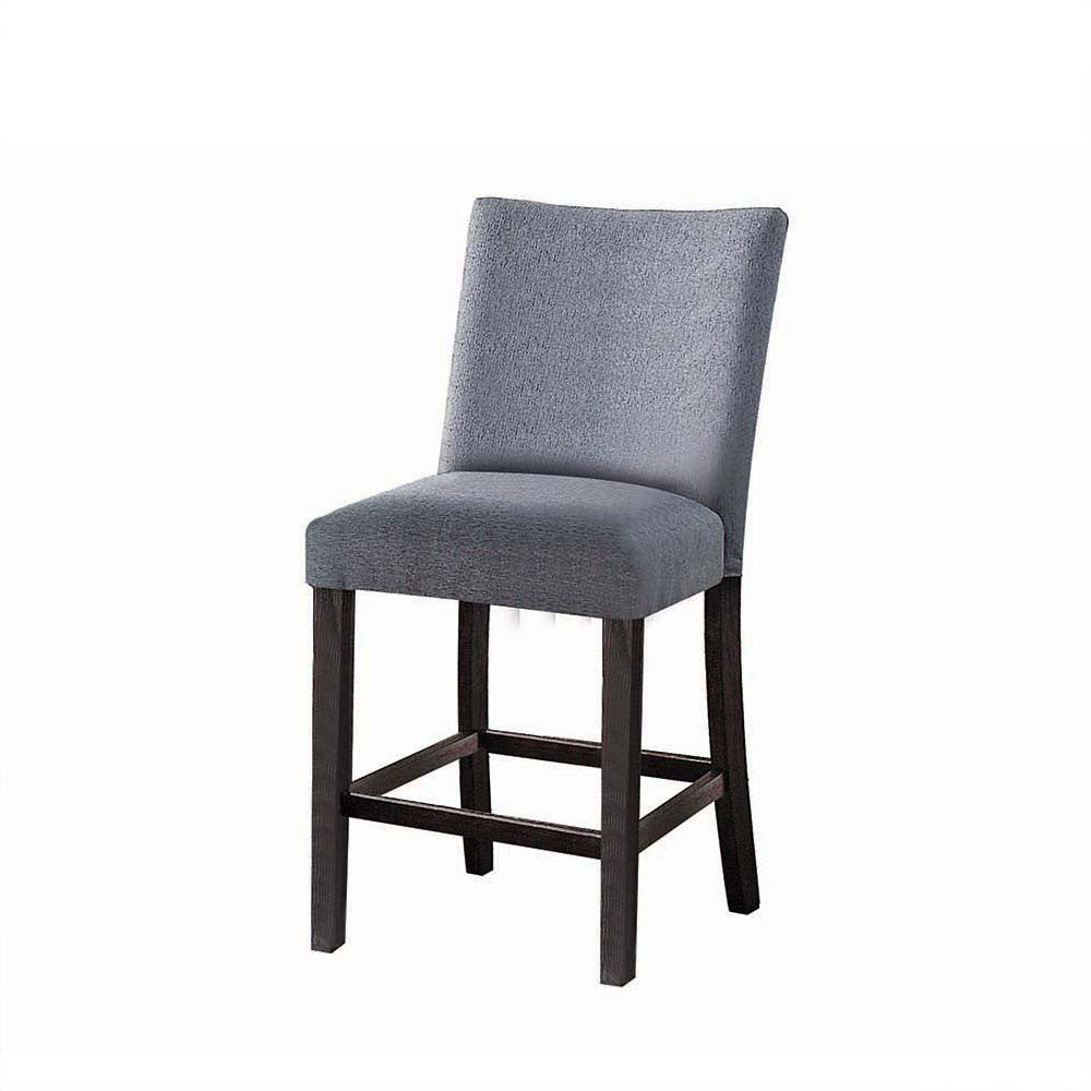 ACME 72942 Yelena Counter Height Chair (Set-2), Fabric & Weathered Espresso