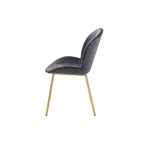 ACME 72948 Chuchip Side Chair (Set-2), Gray Velvet & Gold
