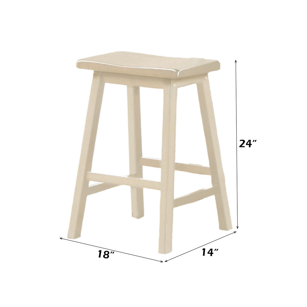 ACME 73052 Nyssa 3 Piece Pack Counter Height Set, Buttermilk