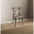 ACME 73077 Zaire Side Chair (1 Piece), Antique Copper & Antique Oak