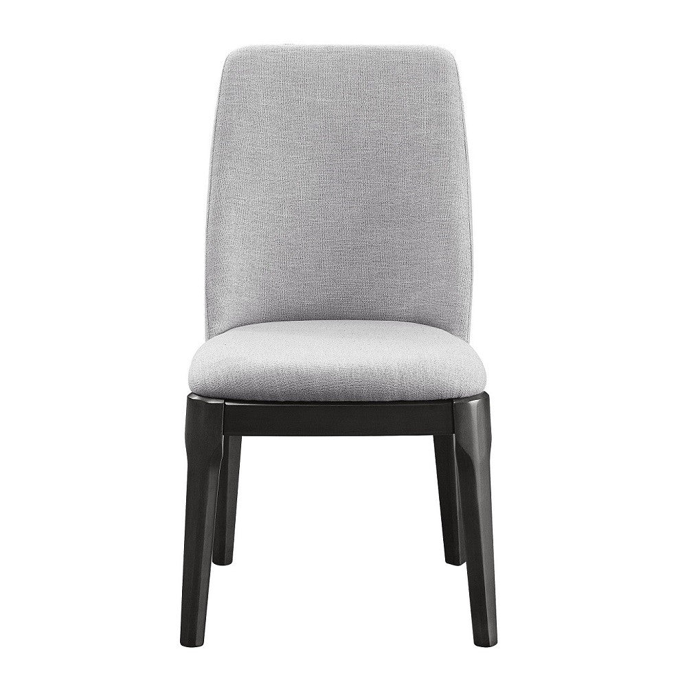 ACME 73172 Madan Side Chair (Set-2), Light Gray Linen & Gray Oak