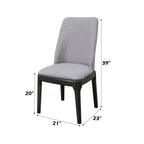 ACME 73172 Madan Side Chair (Set-2), Light Gray Linen & Gray Oak