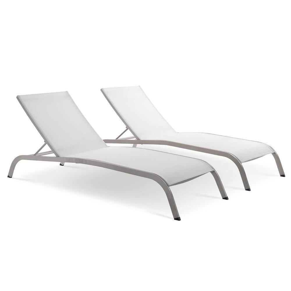 Modway EEI-4005 Savannah Outdoor Patio Mesh Chaise Lounge Set of 2