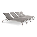 Modway EEI-4007 Savannah Outdoor Patio Mesh Chaise Lounge Set of 4
