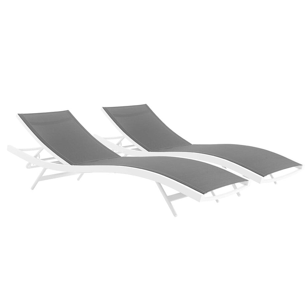 Modway EEI-4038 Glimpse Outdoor Patio Mesh Chaise Lounge Set of 2