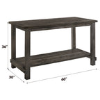 ACME 73830 Martha II Counter Height Table, Weathered Gray