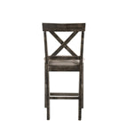 ACME 73832 Martha II Counter Height Chair (Set-2), Tan Linen & Weathered Gray