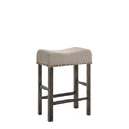 ACME 73833 Martha II Counter Height Stool (Set-2), Tan Linen & Weathered Gray