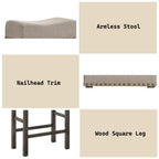 ACME 73833 Martha II Counter Height Stool (Set-2), Tan Linen & Weathered Gray