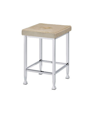 ACME 74007 Raine Counter High Stool, Beige Velvet & Chrome Finish
