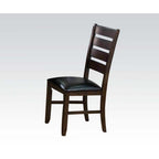 ACME 74624 Urbana Side Chair (Set-2), Black PU & Espresso