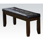 ACME 74625 Urbana Bench, Black PU & Espresso