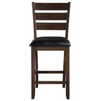 ACME 74633 Urbana Counter Height Chair (Set-2), Black PU & Espresso