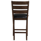 ACME 74633 Urbana Counter Height Chair (Set-2), Black PU & Espresso