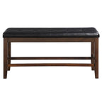 ACME 74634 Urbana Counter Height Bench, Black PU & Espresso