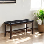 ACME 74634 Urbana Counter Height Bench, Black PU & Espresso