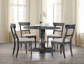 ACME 74640 Leventis Dining Table with Pedestal, Weathered Gray (1Set/2Ctn)