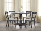 ACME 74640 Leventis Dining Table with Pedestal, Weathered Gray (1Set/2Ctn)