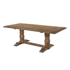 ACME 74655 Leventis Dining Table, Weathered Oak (1Set/2Ctn)