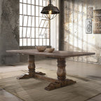 ACME 74655 Leventis Dining Table, Weathered Oak (1Set/2Ctn)