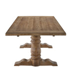 ACME 74655 Leventis Dining Table, Weathered Oak (1Set/2Ctn)