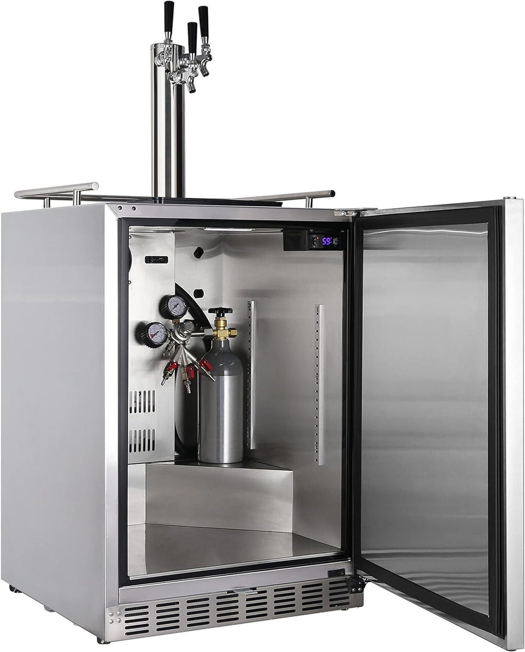 HCK 6.04 Cubic Ft. Indoor/Outdoor Stainless Steel Refridgerator/Kegerator
