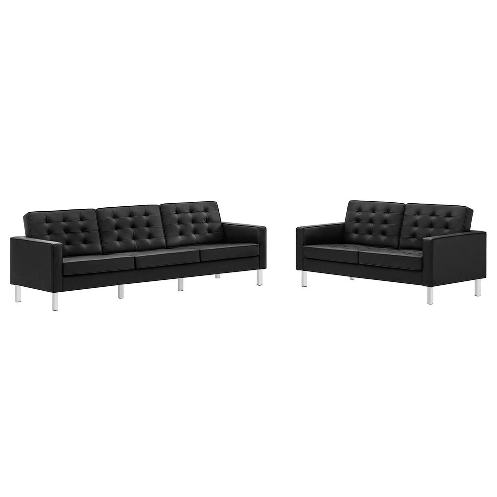 Modway EEI-4106 Loft 2-Piece Tufted Vegan Leather Furniture Set