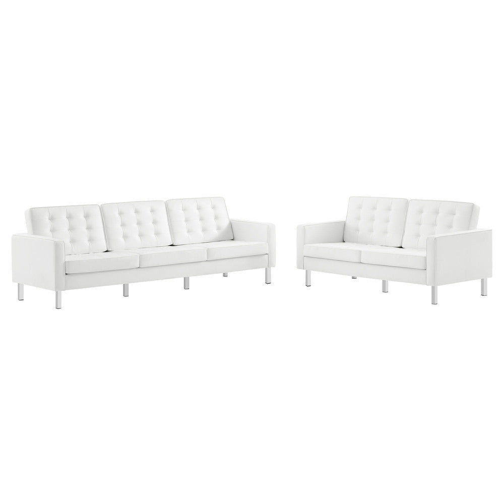 Modway EEI-4106 Loft 2-Piece Tufted Vegan Leather Furniture Set