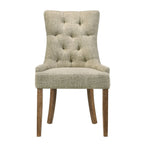 ACME 77162 Yotam Side Chair, Beige Fabric & Salvaged Oak Finish
