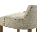 ACME 77162 Yotam Side Chair, Beige Fabric & Salvaged Oak Finish