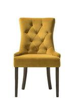 ACME 77163 Farren Side Chair, Yellow Velvet & Espresso Finish