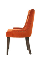 ACME 77164 Farren Side Chair, Orange Velvet & Espresso Finish