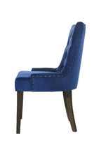 ACME 77165 Farren Side Chair, Blue Velvet & Espresso Finish