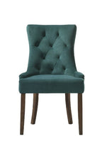 ACME 77166 Farren Side Chair, Green Velvet & Espresso Finish