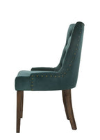ACME 77166 Farren Side Chair, Green Velvet & Espresso Finish