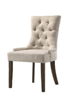 ACME 77172 Farren Side Chair, Beige Fabric & Espresso Finish