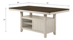 ACME 77180 Tasnim Counter Height Table, Oak & Antique White Finish