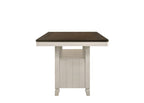 ACME 77180 Tasnim Counter Height Table, Oak & Antique White Finish