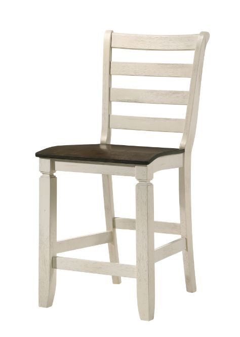 ACME 77183 Tasnim Counter Height Chair, Oak & Antique White Finish