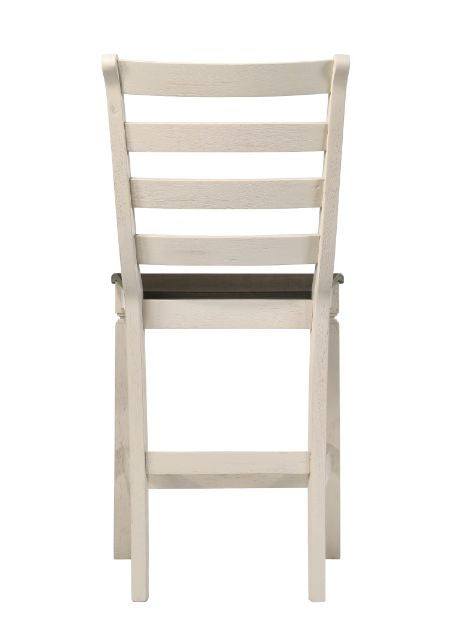 ACME 77183 Tasnim Counter Height Chair, Oak & Antique White Finish